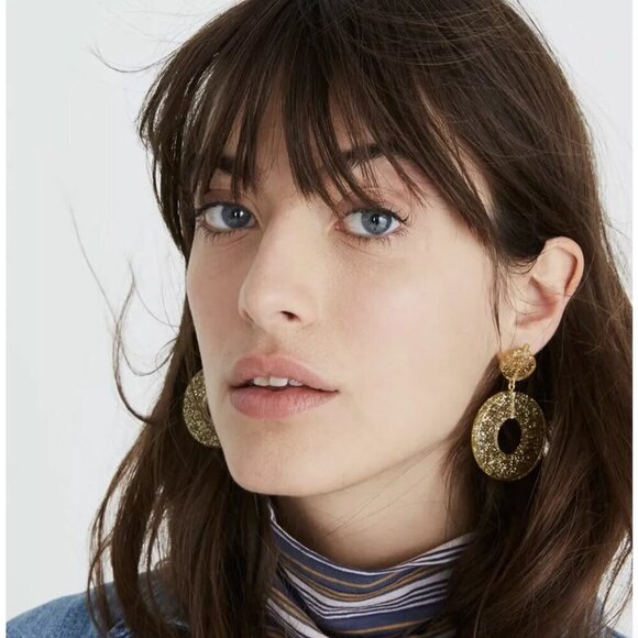 Madewell Gold Circle Statement Earrings - Picture 3 of 8